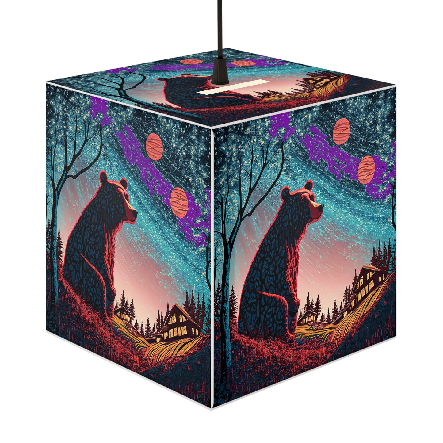 Star Filled Light Cube Lamp