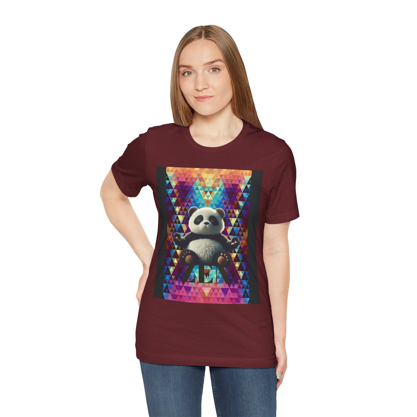 Colorful Panda Graphic Tee - Unisex Jersey Short Sleeve