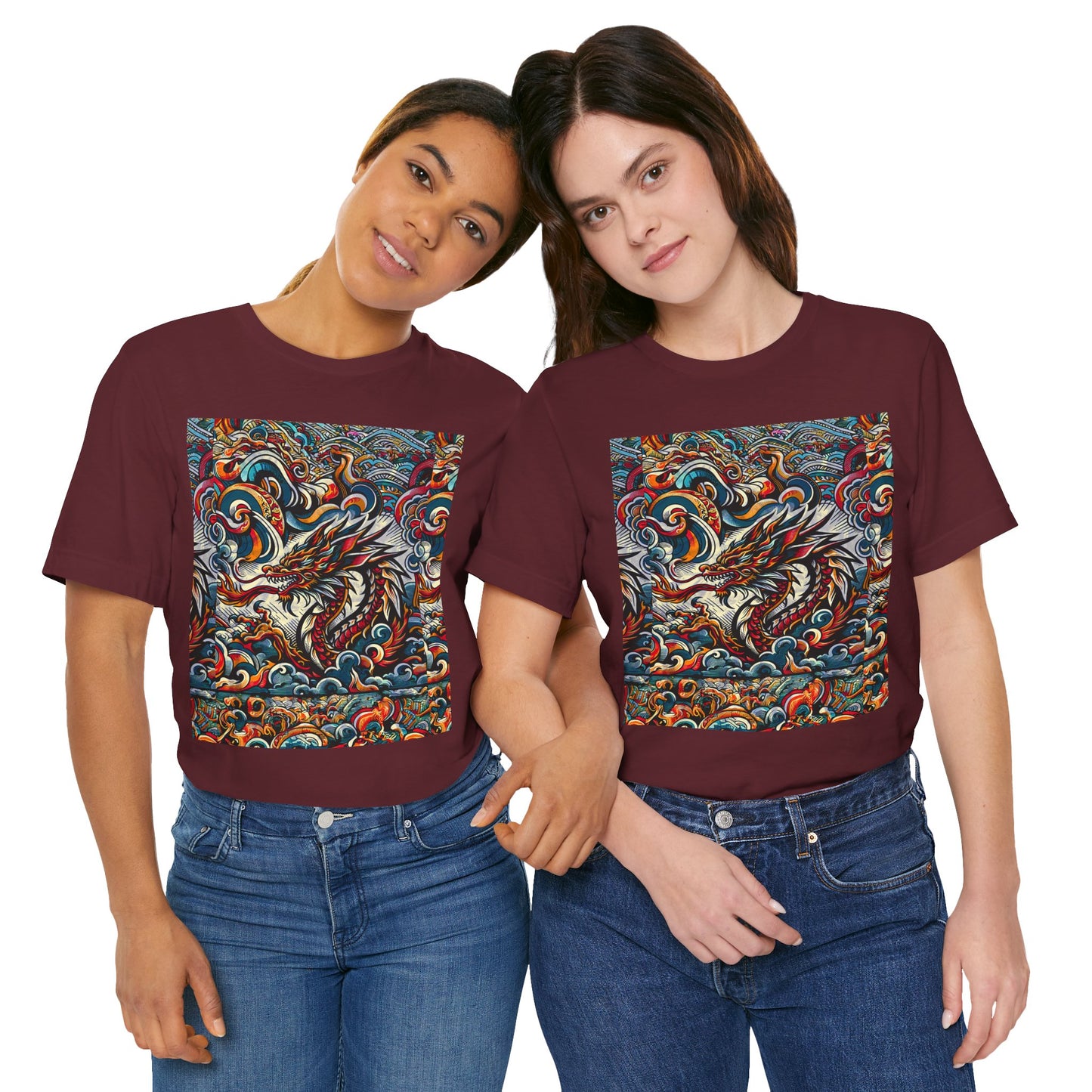 Vibrant Dragon Graphic Tee - Unisex Jersey Short Sleeve Shirt