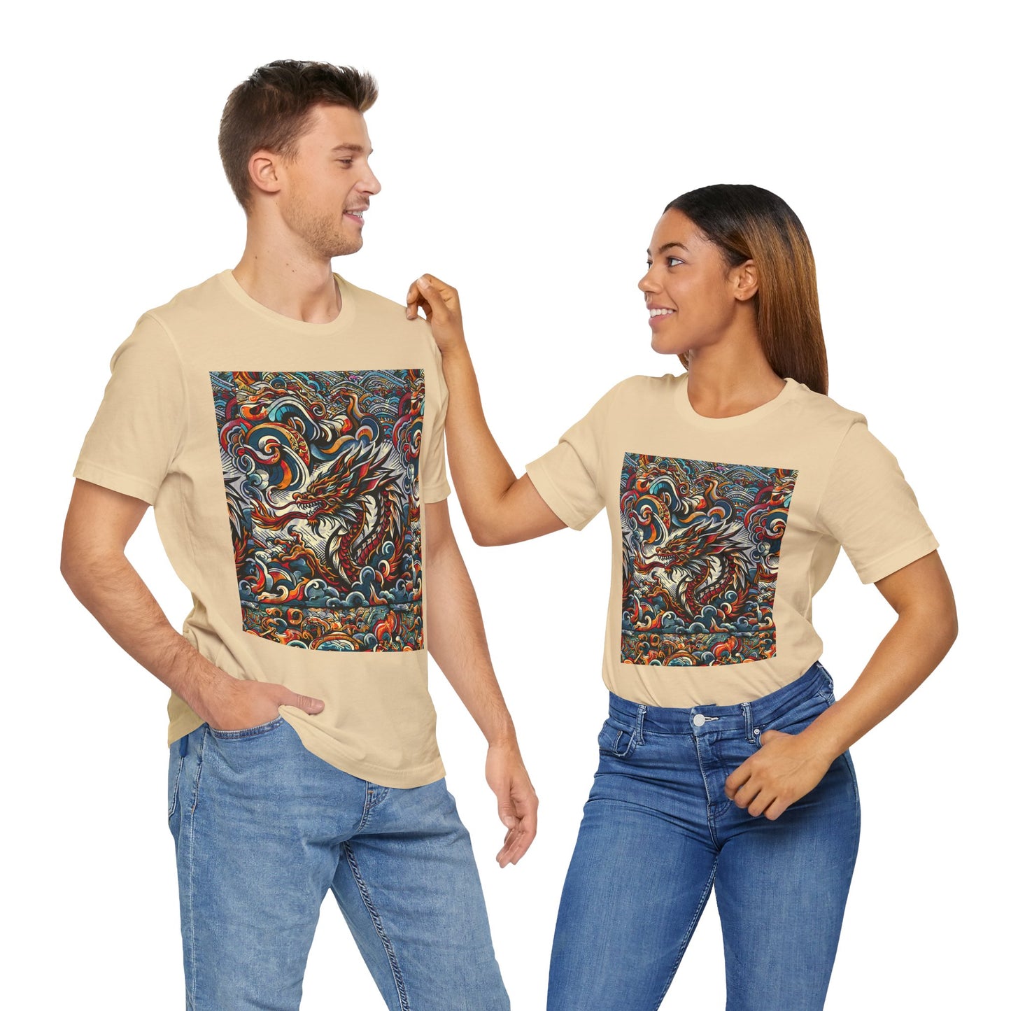 Vibrant Dragon Graphic Tee - Unisex Jersey Short Sleeve Shirt