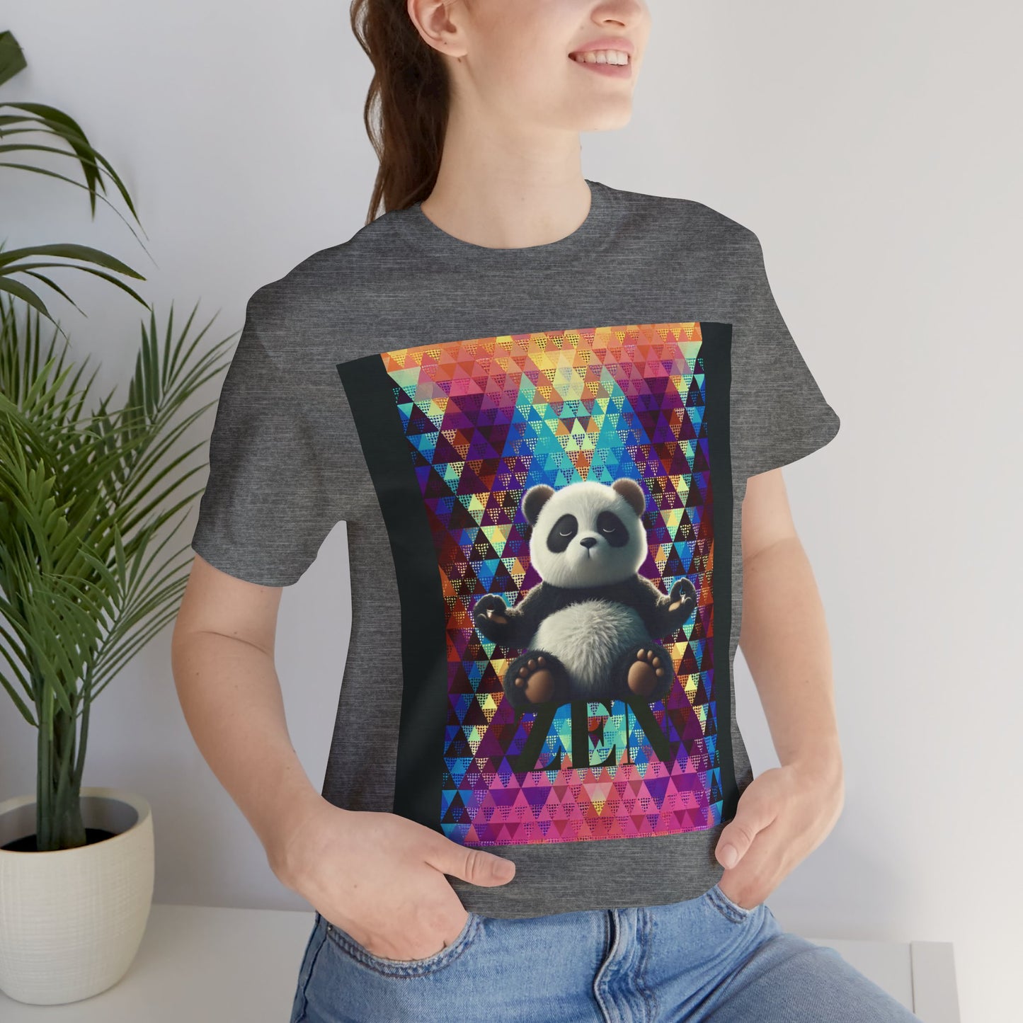 Colorful Panda Graphic Tee - Unisex Jersey Short Sleeve
