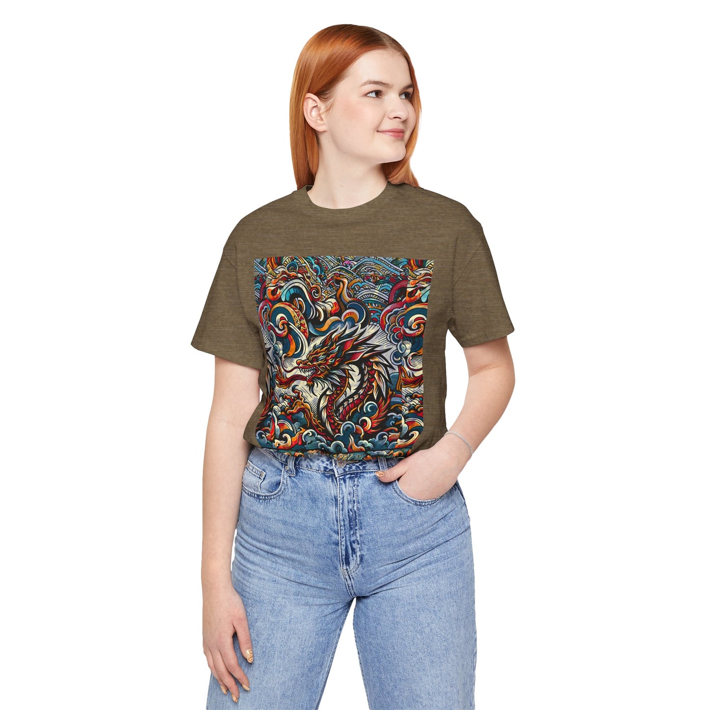 Vibrant Dragon Graphic Tee - Unisex Jersey Short Sleeve Shirt