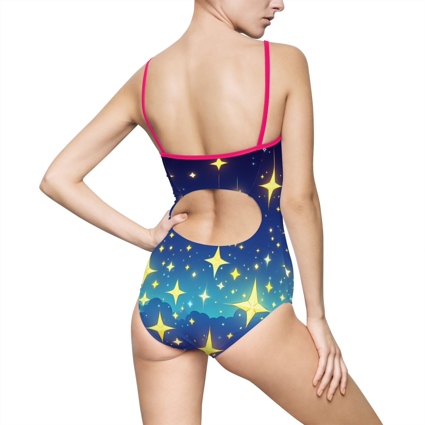 Cosmic Starry Sky Women's One-Piece Swimsuit