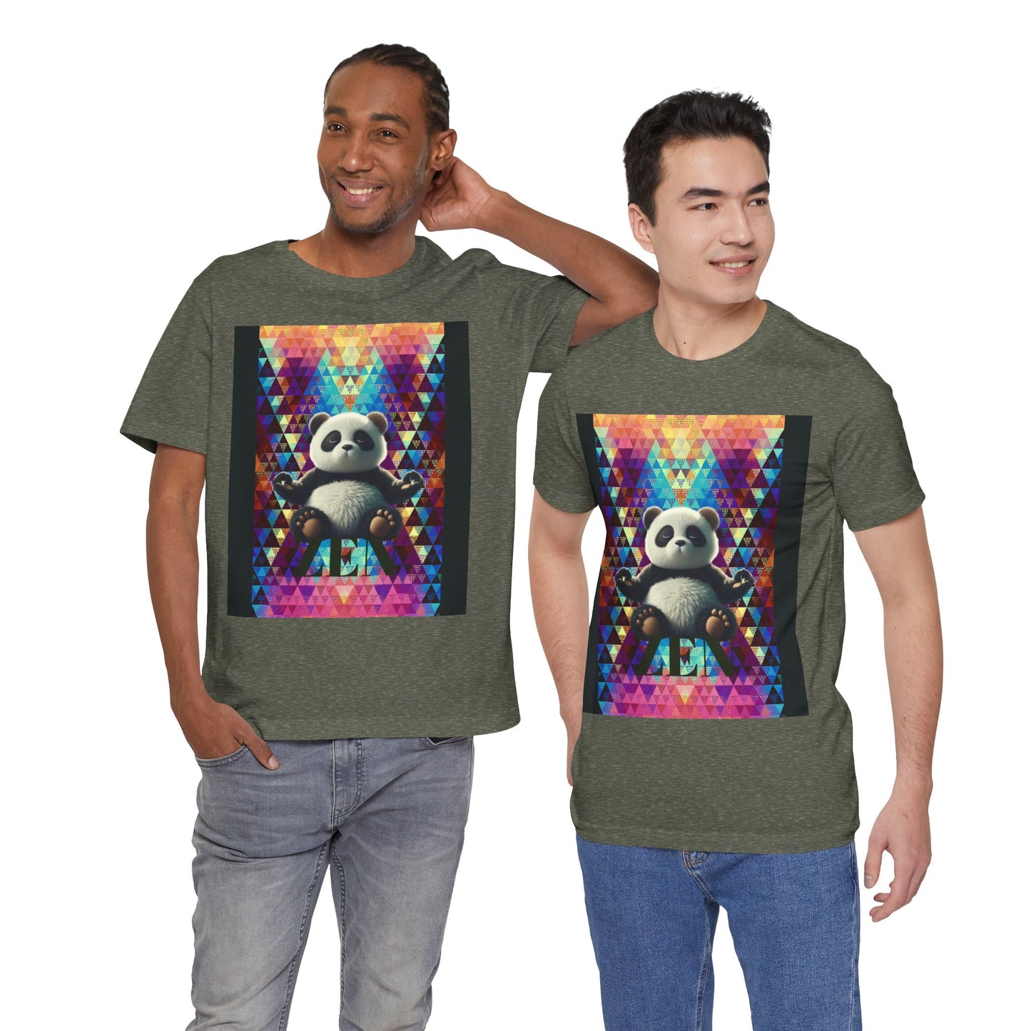 Colorful Panda Graphic Tee - Unisex Jersey Short Sleeve