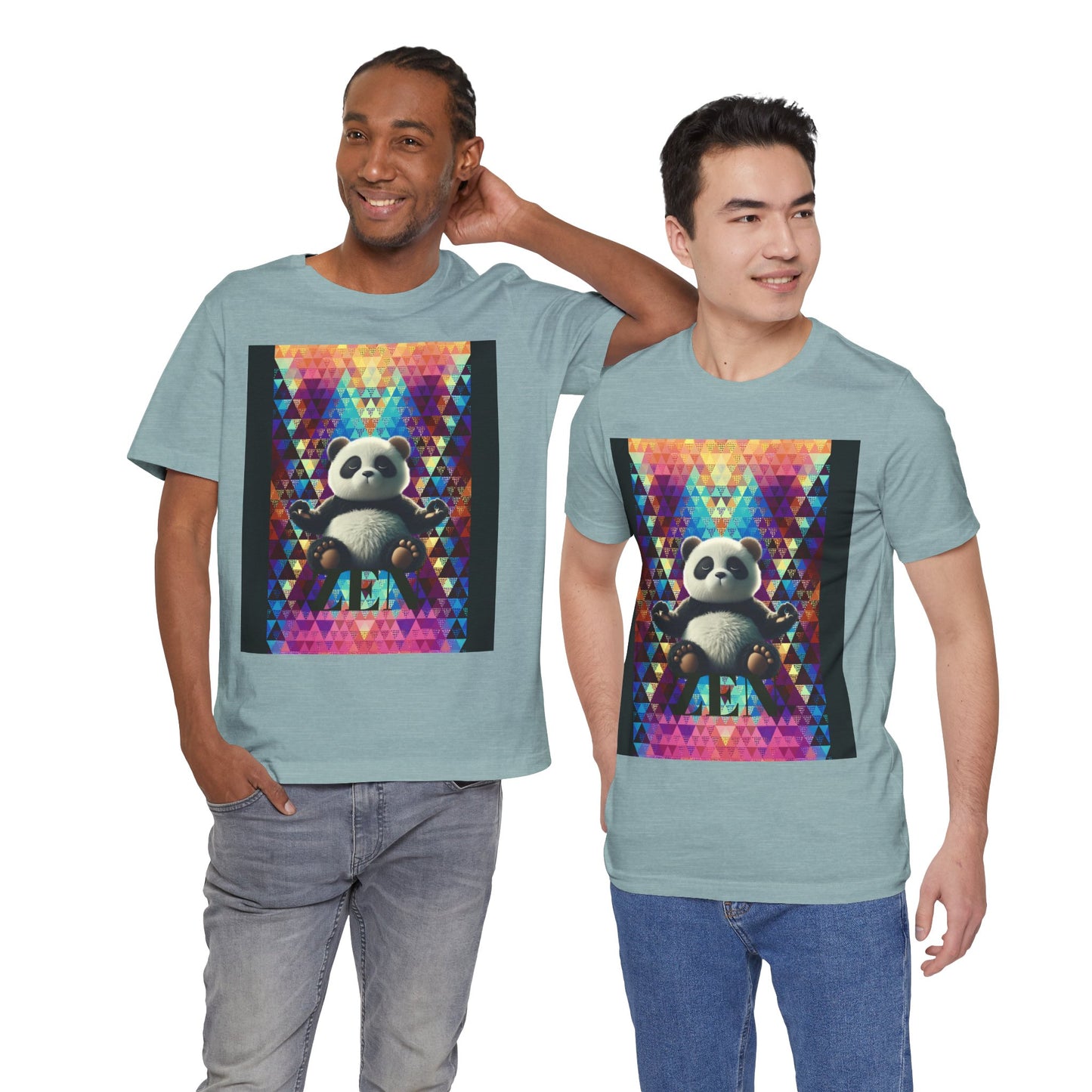 Colorful Panda Graphic Tee - Unisex Jersey Short Sleeve