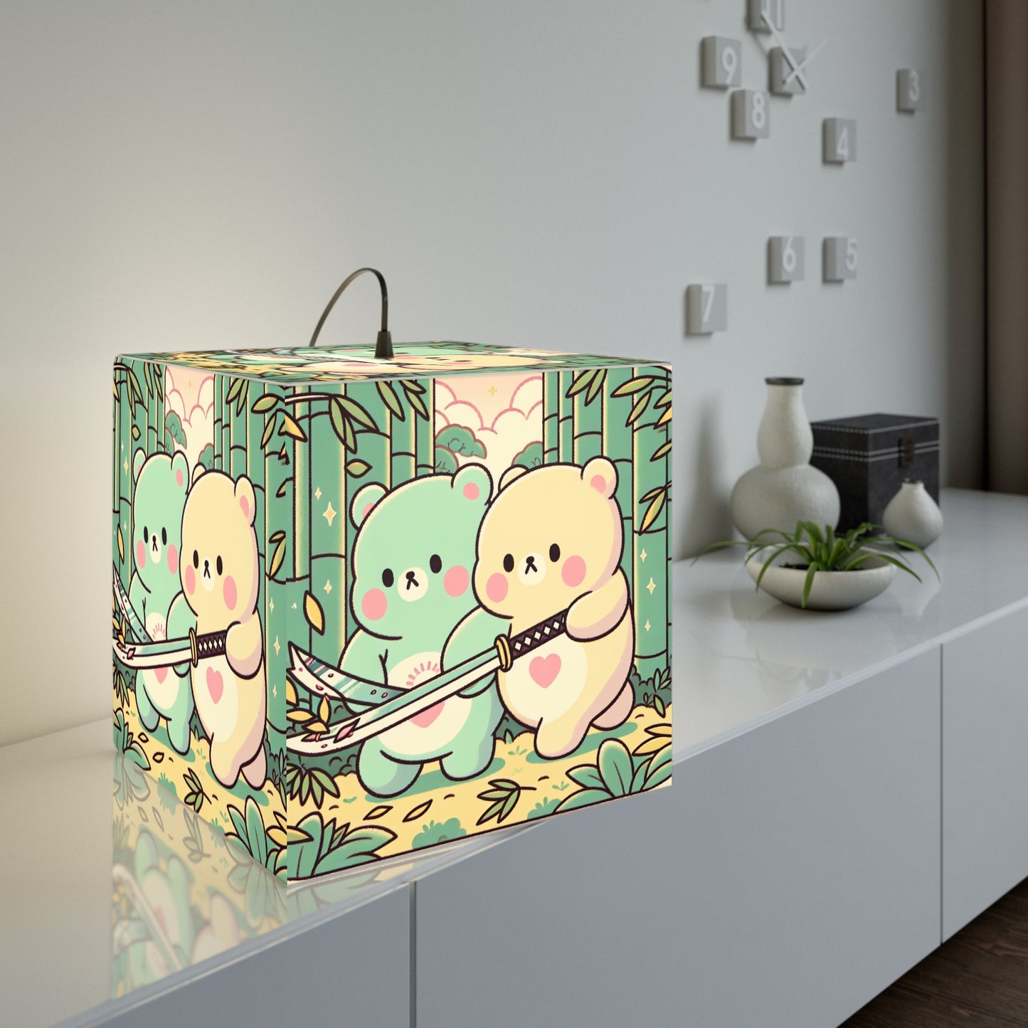 Warrior Bears Light Cube Lamp