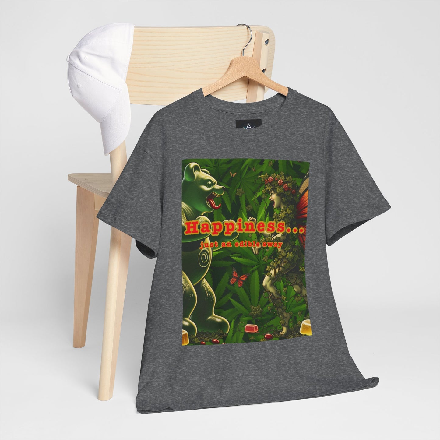 Happiness Jungle Unisex Heavy Cotton Tee, Graphic T-Shirt, Nature Lover Gift, Summer Wardrobe Essential, Unisex Casual Wear