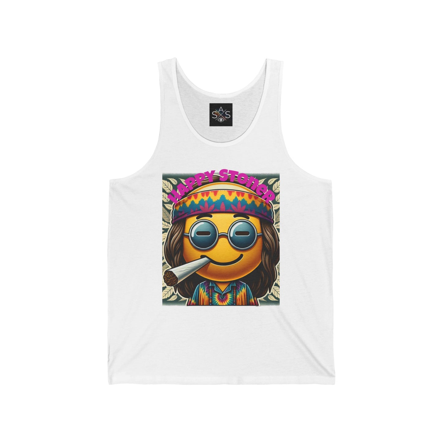 Happy Stoner Unisex Jersey Tank - Vibrant Festival Style Top