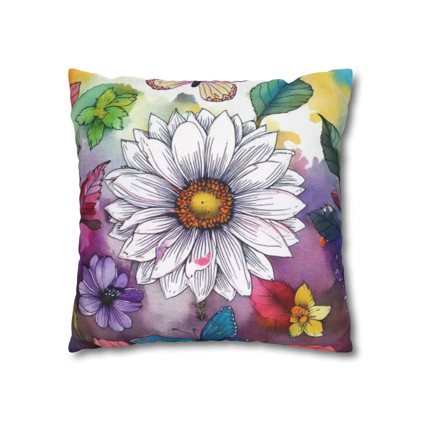 Spun Polyester Square Pillowcase