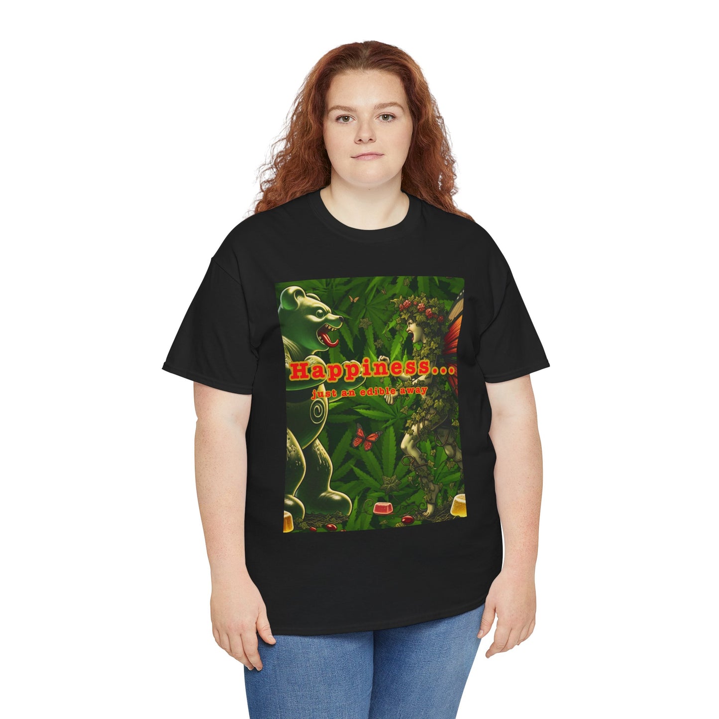 Happiness Jungle Unisex Heavy Cotton Tee, Graphic T-Shirt, Nature Lover Gift, Summer Wardrobe Essential, Unisex Casual Wear