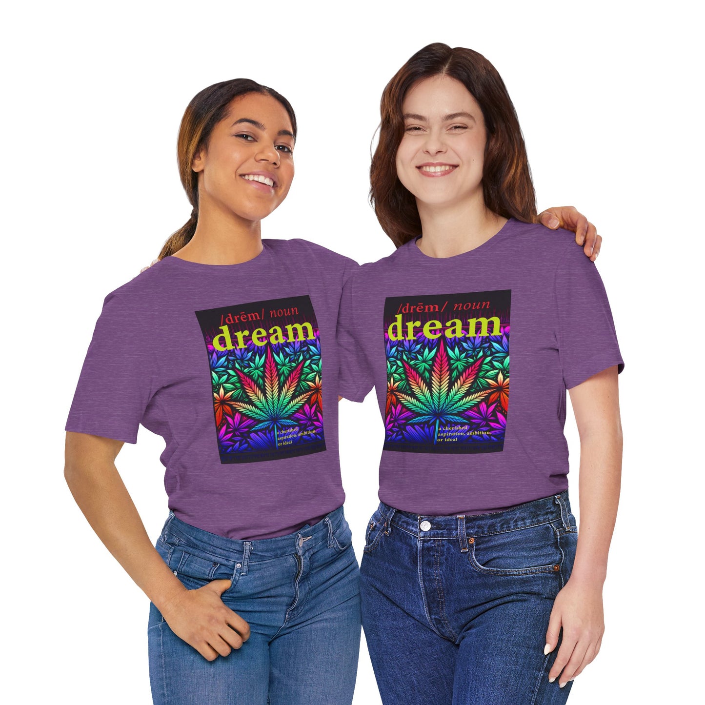 Dream Inspired Unisex Jersey Tee - Vibrant Cannabis Graphic T-Shirt