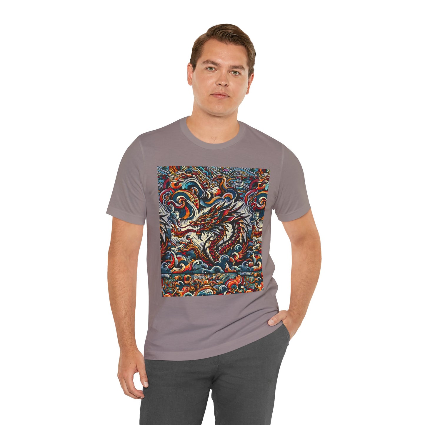 Vibrant Dragon Graphic Tee - Unisex Jersey Short Sleeve Shirt