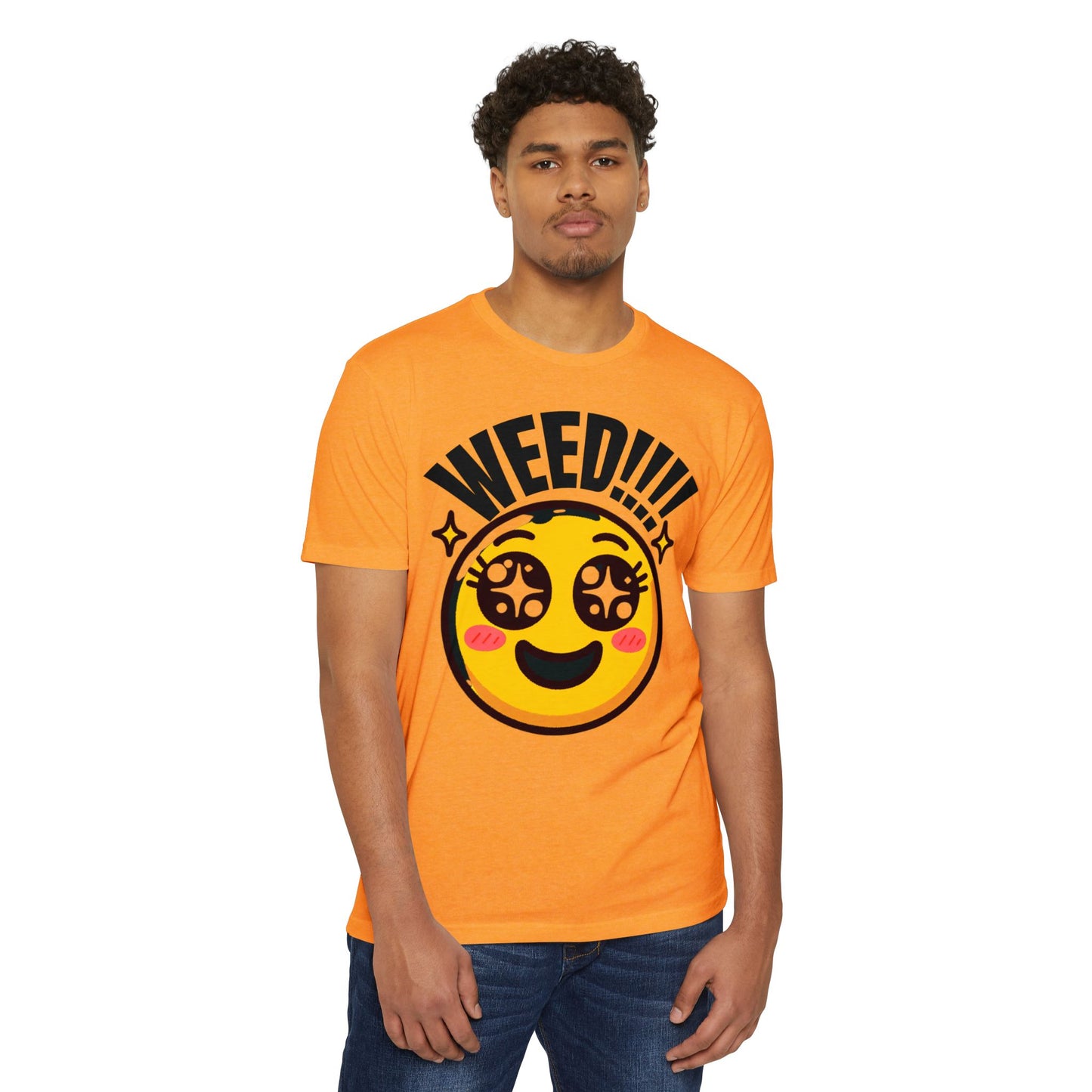 Fun Weed Smiley Face T-Shirt for Cannabis Lovers