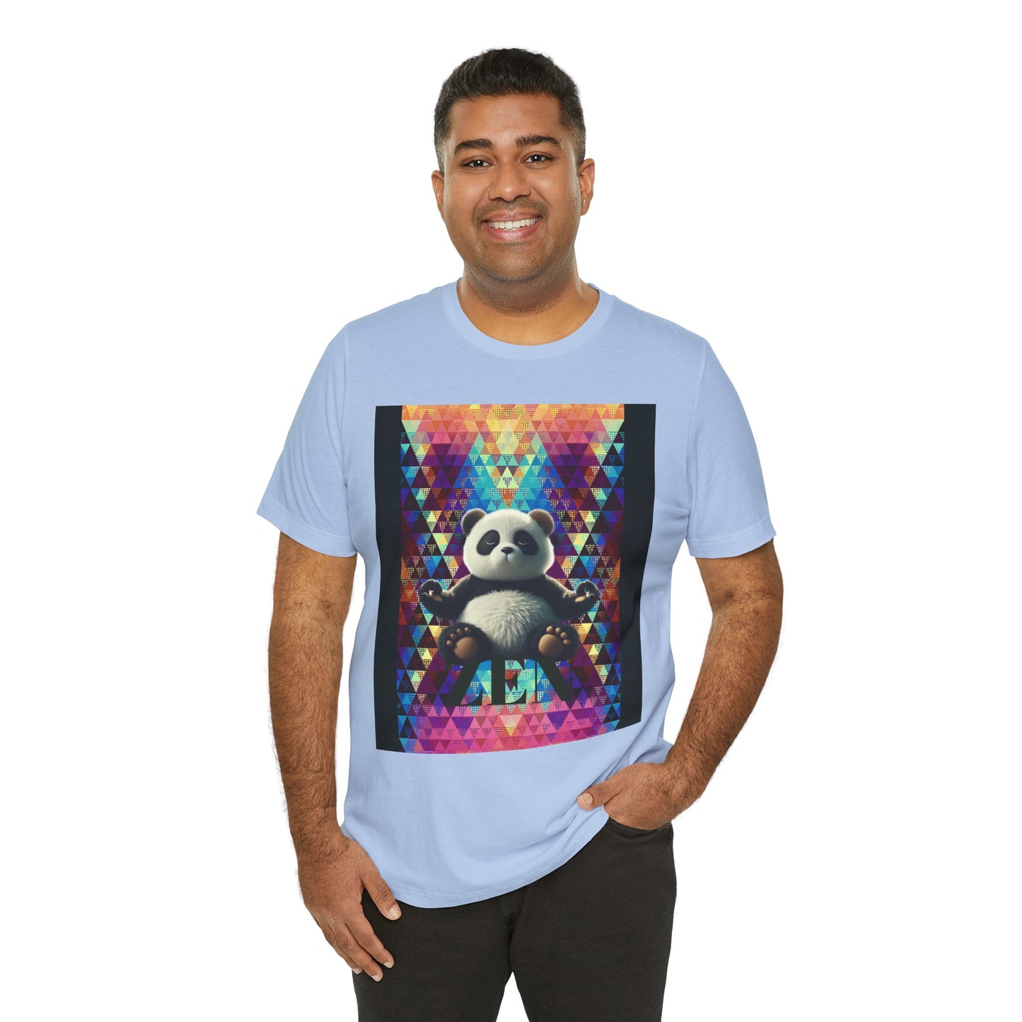 Colorful Panda Graphic Tee - Unisex Jersey Short Sleeve
