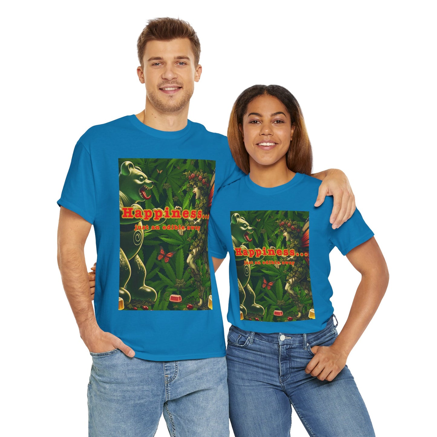 Happiness Jungle Unisex Heavy Cotton Tee, Graphic T-Shirt, Nature Lover Gift, Summer Wardrobe Essential, Unisex Casual Wear