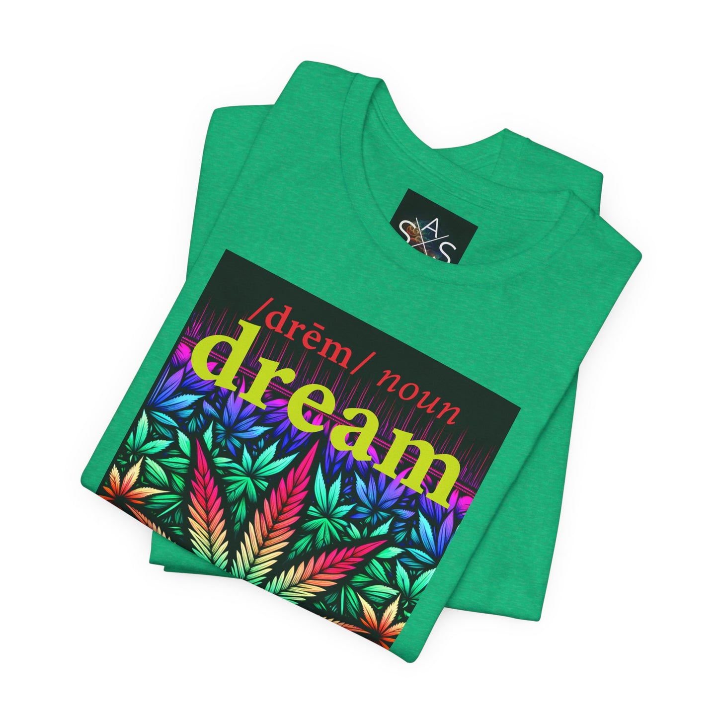Dream Inspired Unisex Jersey Tee - Vibrant Cannabis Graphic T-Shirt