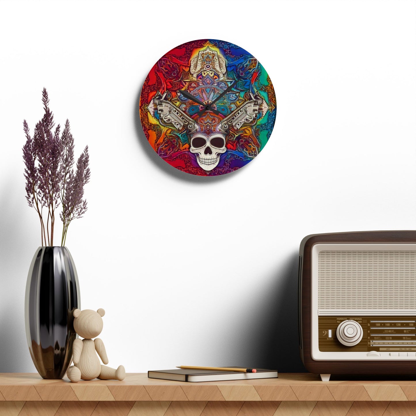 Skull of Wonder Acrylic Wall Clock