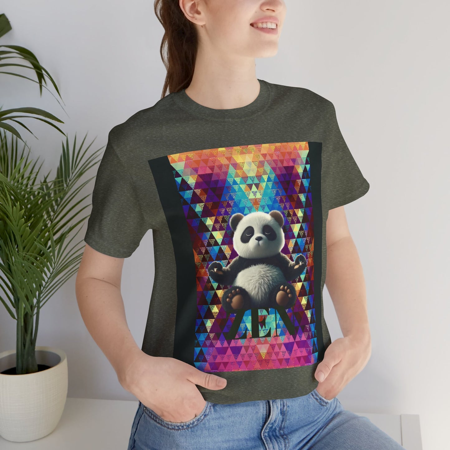 Colorful Panda Graphic Tee - Unisex Jersey Short Sleeve