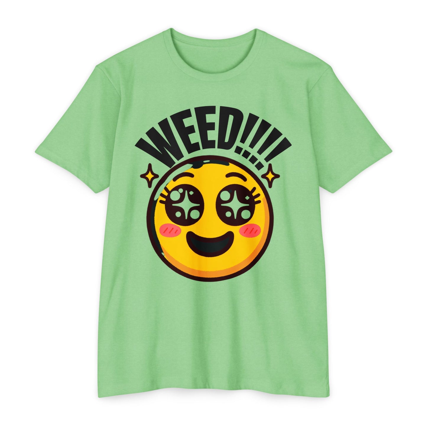 Fun Weed Smiley Face T-Shirt for Cannabis Lovers