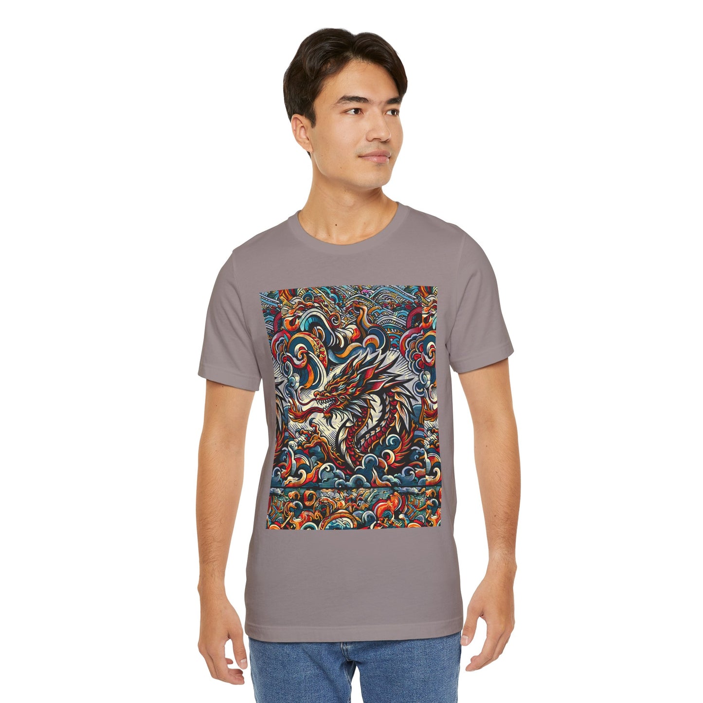 Vibrant Dragon Graphic Tee - Unisex Jersey Short Sleeve Shirt