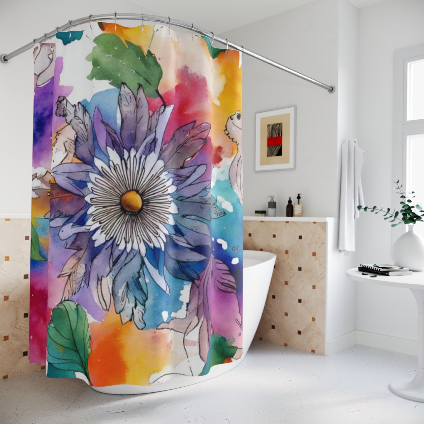Color Blooms Shower Curtains