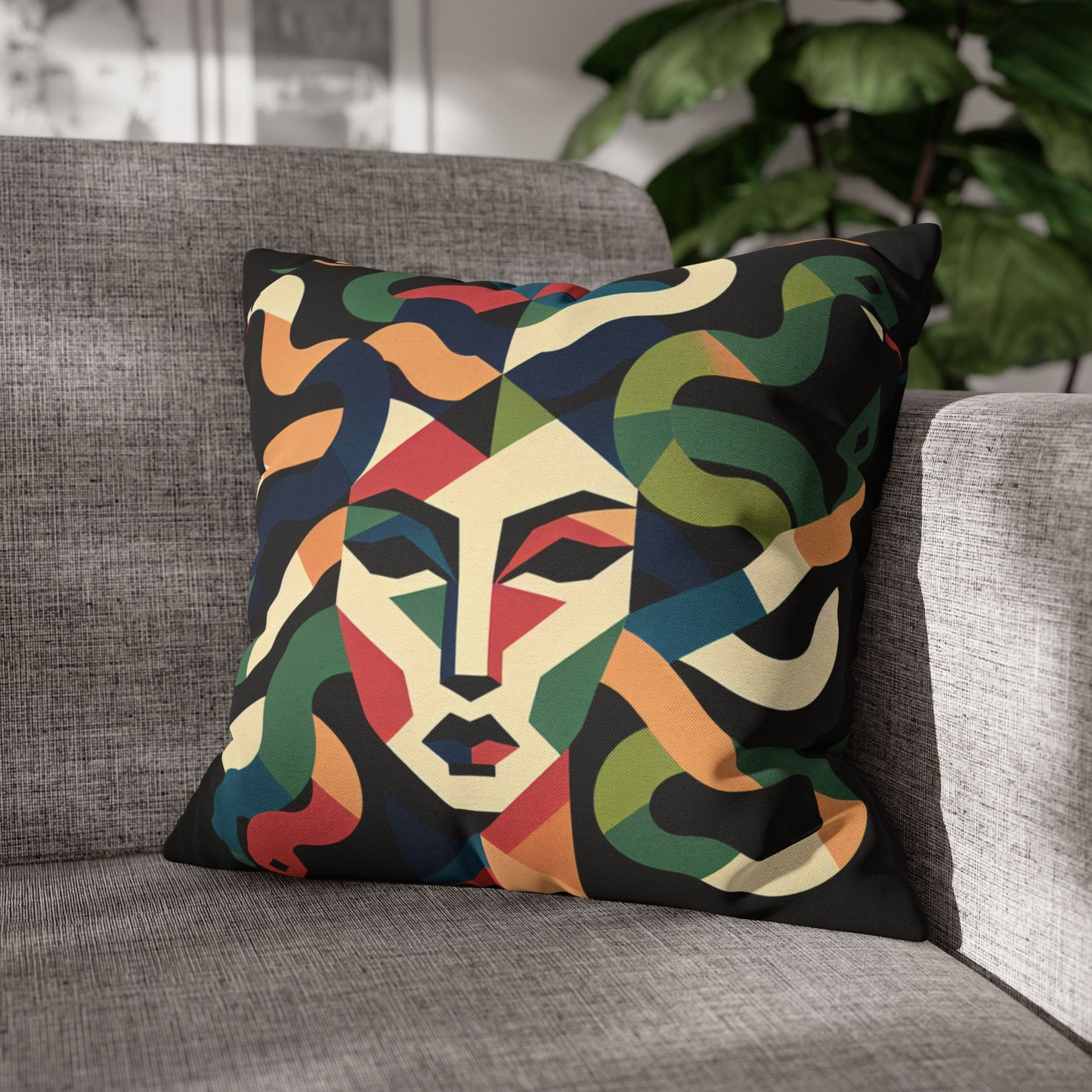 Spun Polyester Square Pillowcase