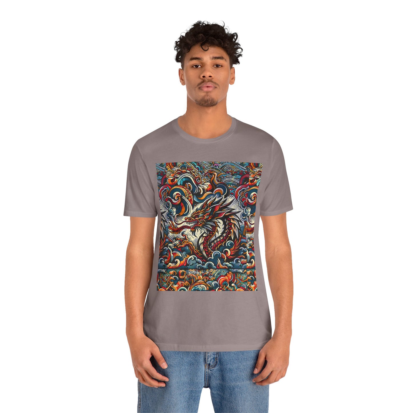 Vibrant Dragon Graphic Tee - Unisex Jersey Short Sleeve Shirt