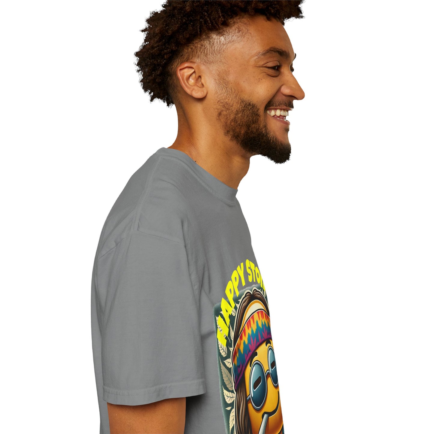 Happy Stoner Unisex Garment-Dyed T-Shirt | Chill Vibe Tee for Budding Enthusiasts