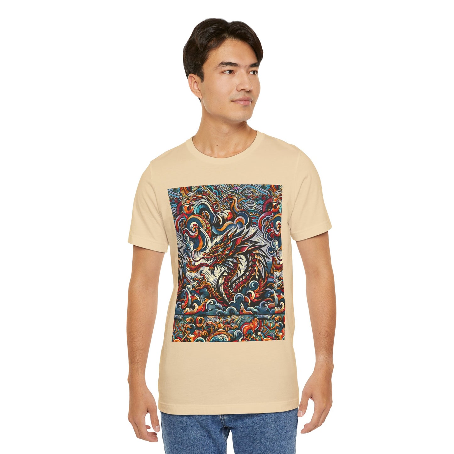 Vibrant Dragon Graphic Tee - Unisex Jersey Short Sleeve Shirt