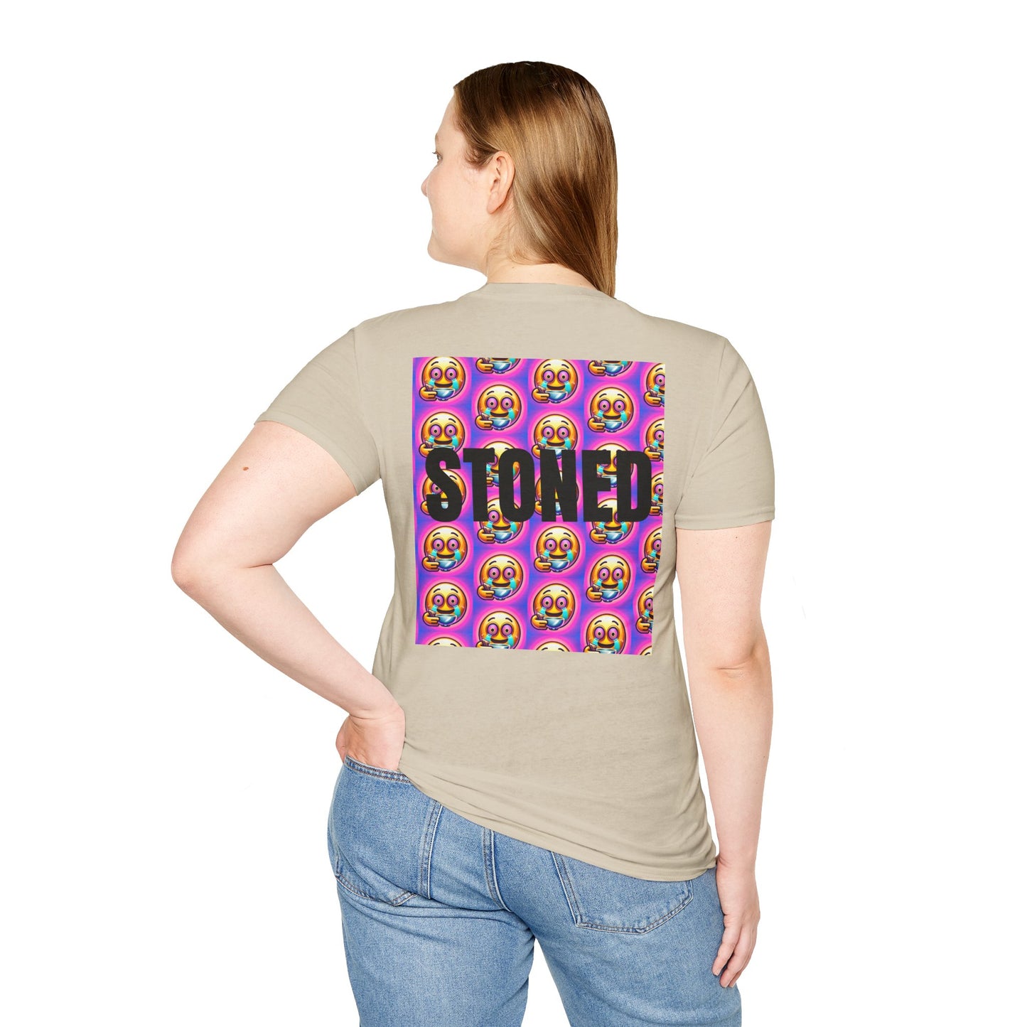 Stay Stoned Unisex Softstyle T-Shirt - Retro Vibe Graphic Tee for Fun Gatherings