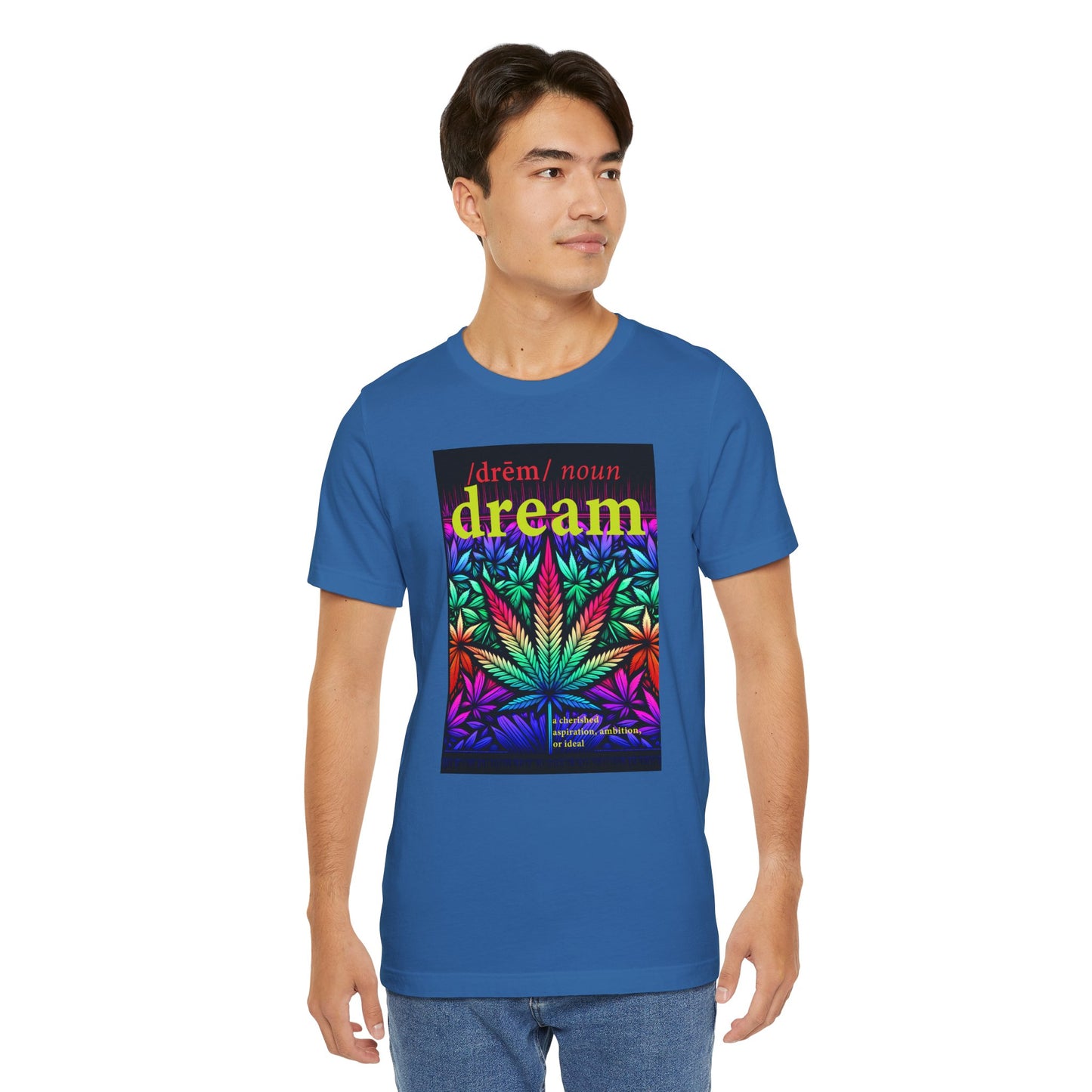 Dream Inspired Unisex Jersey Tee - Vibrant Cannabis Graphic T-Shirt