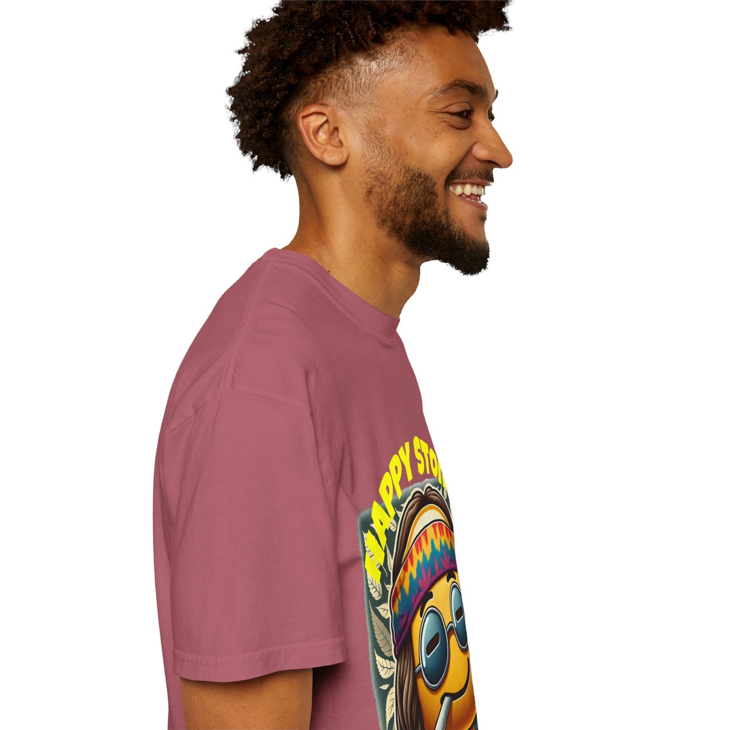 Happy Stoner Unisex Garment-Dyed T-Shirt | Chill Vibe Tee for Budding Enthusiasts