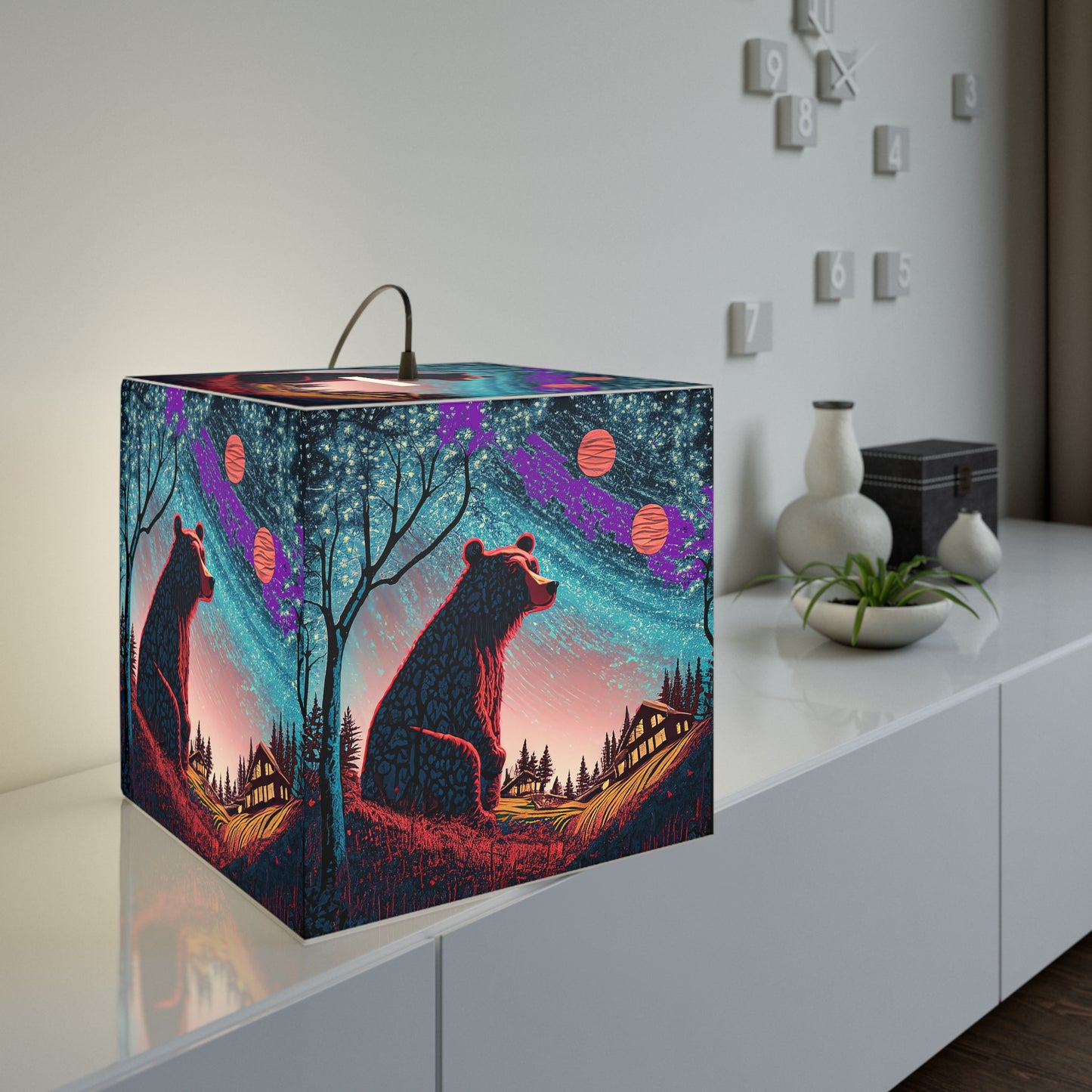 Star Filled Light Cube Lamp