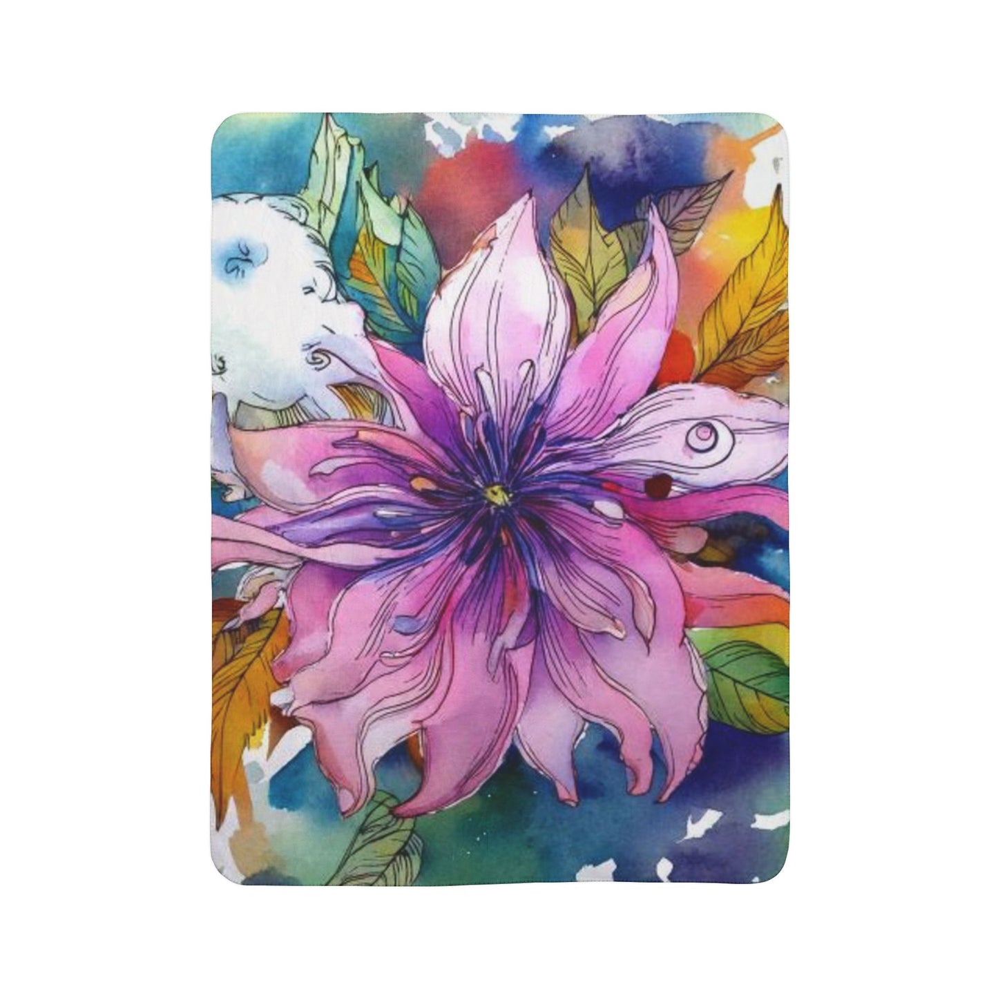 Flower Power Sherpa Blanket