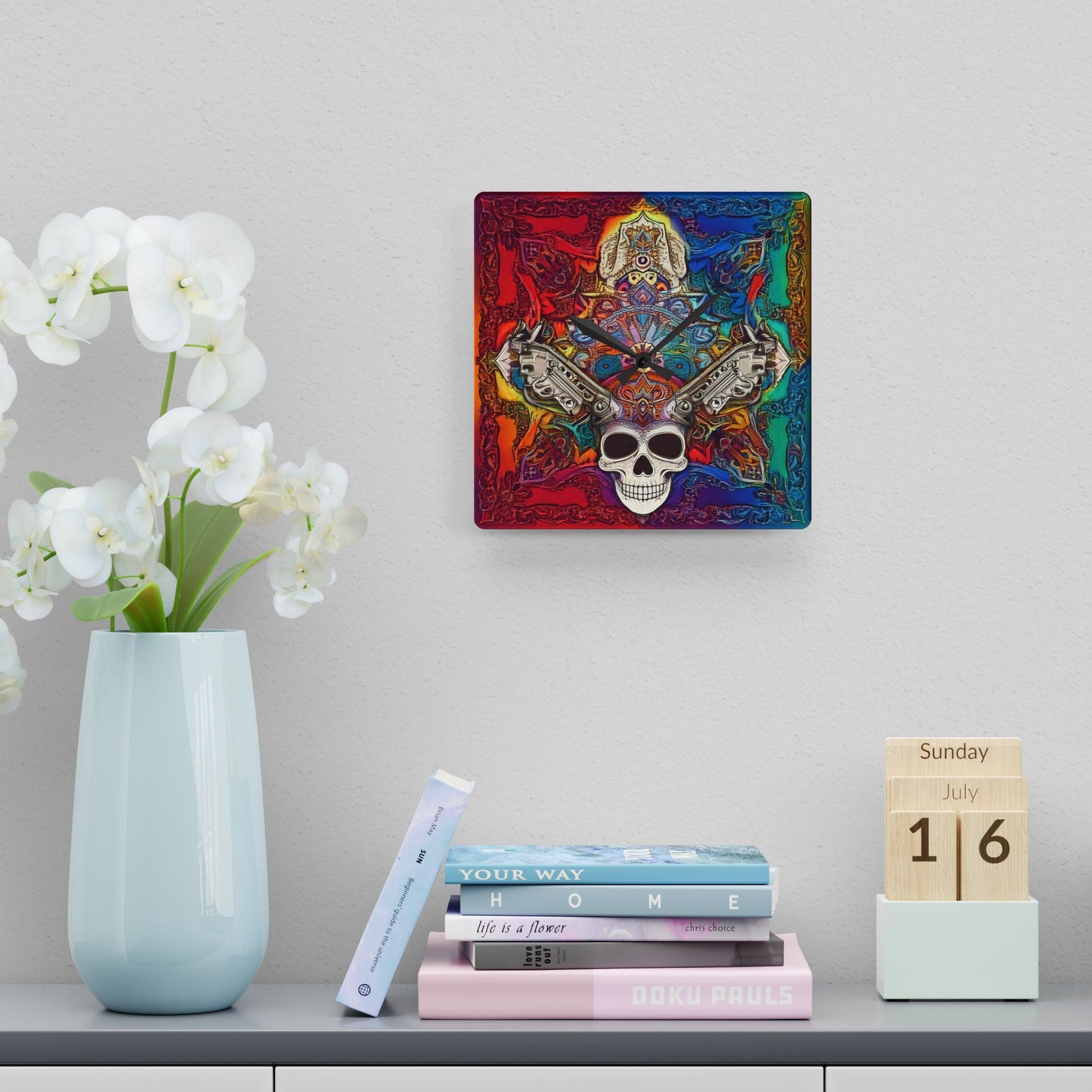 Skull of Wonder Acrylic Wall Clock