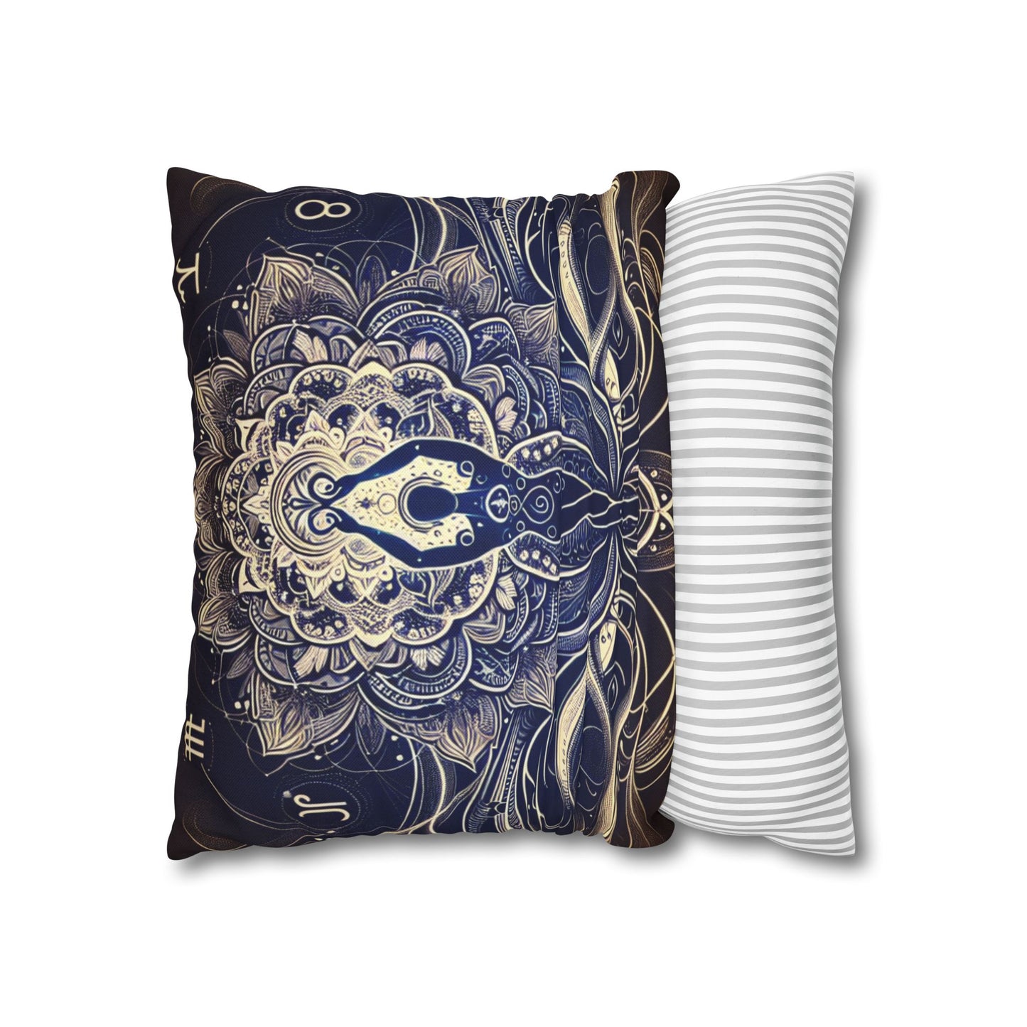 Mandala Yoga Inspired Square Pillowcase | Bohemian Home Decor