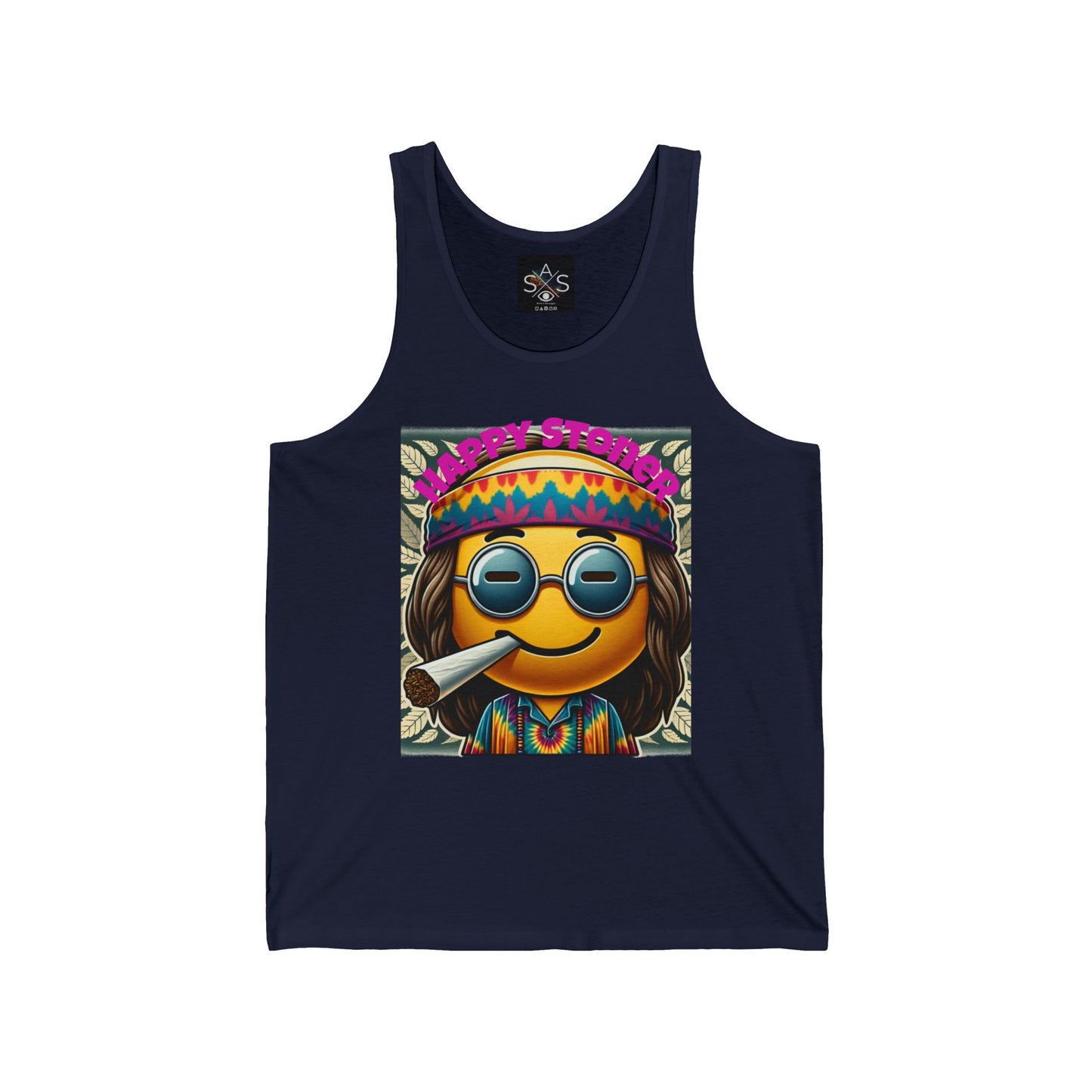 Happy Stoner Unisex Jersey Tank - Vibrant Festival Style Top