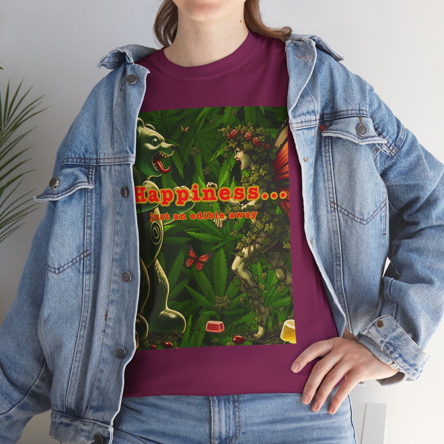 Happiness Jungle Unisex Heavy Cotton Tee, Graphic T-Shirt, Nature Lover Gift, Summer Wardrobe Essential, Unisex Casual Wear