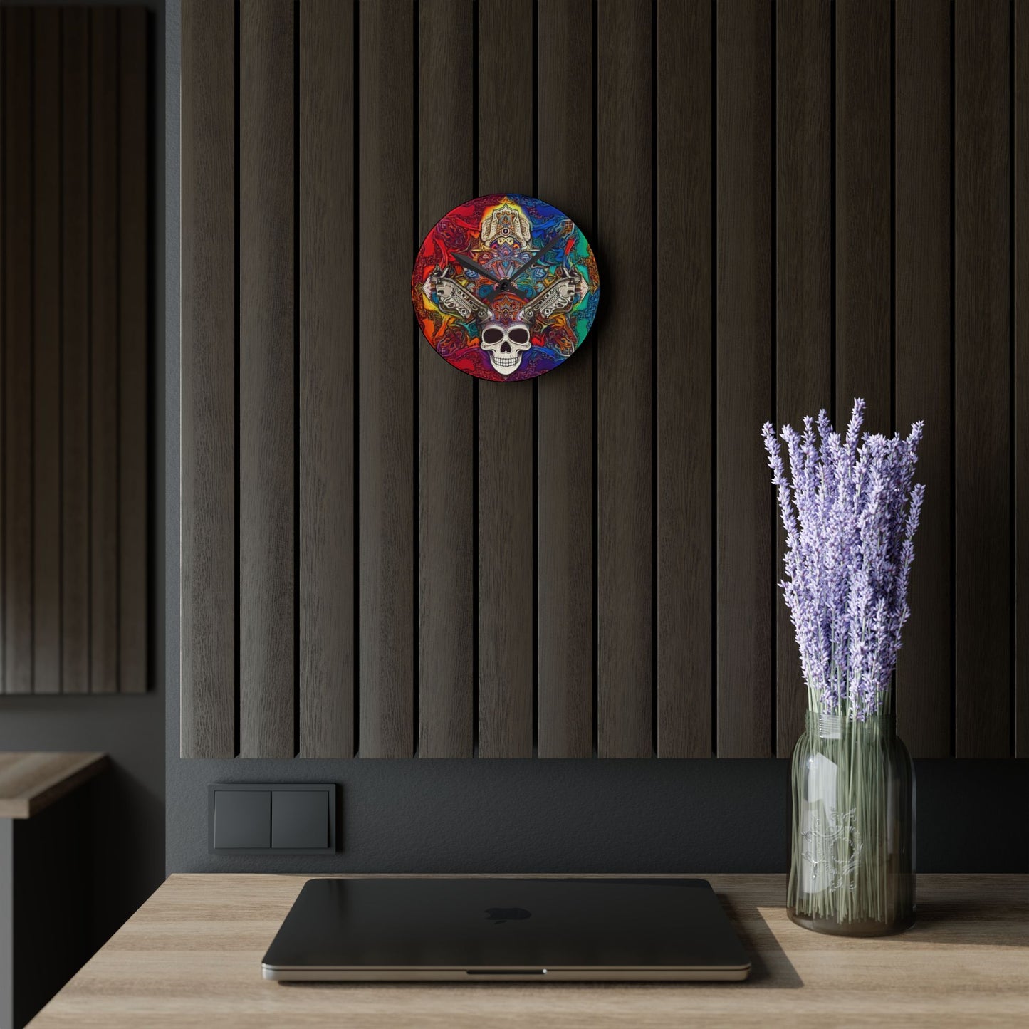 Skull of Wonder Acrylic Wall Clock