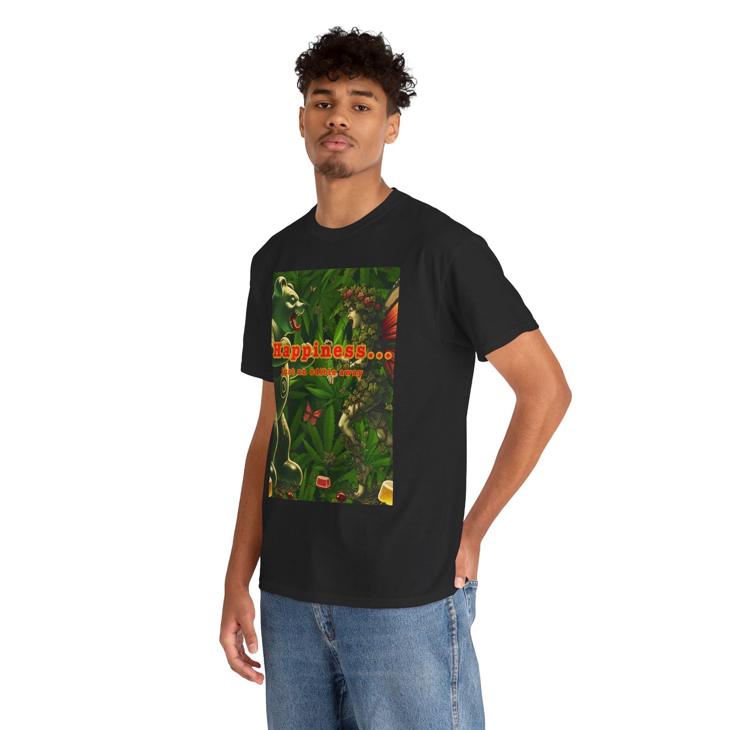 Happiness Jungle Unisex Heavy Cotton Tee, Graphic T-Shirt, Nature Lover Gift, Summer Wardrobe Essential, Unisex Casual Wear