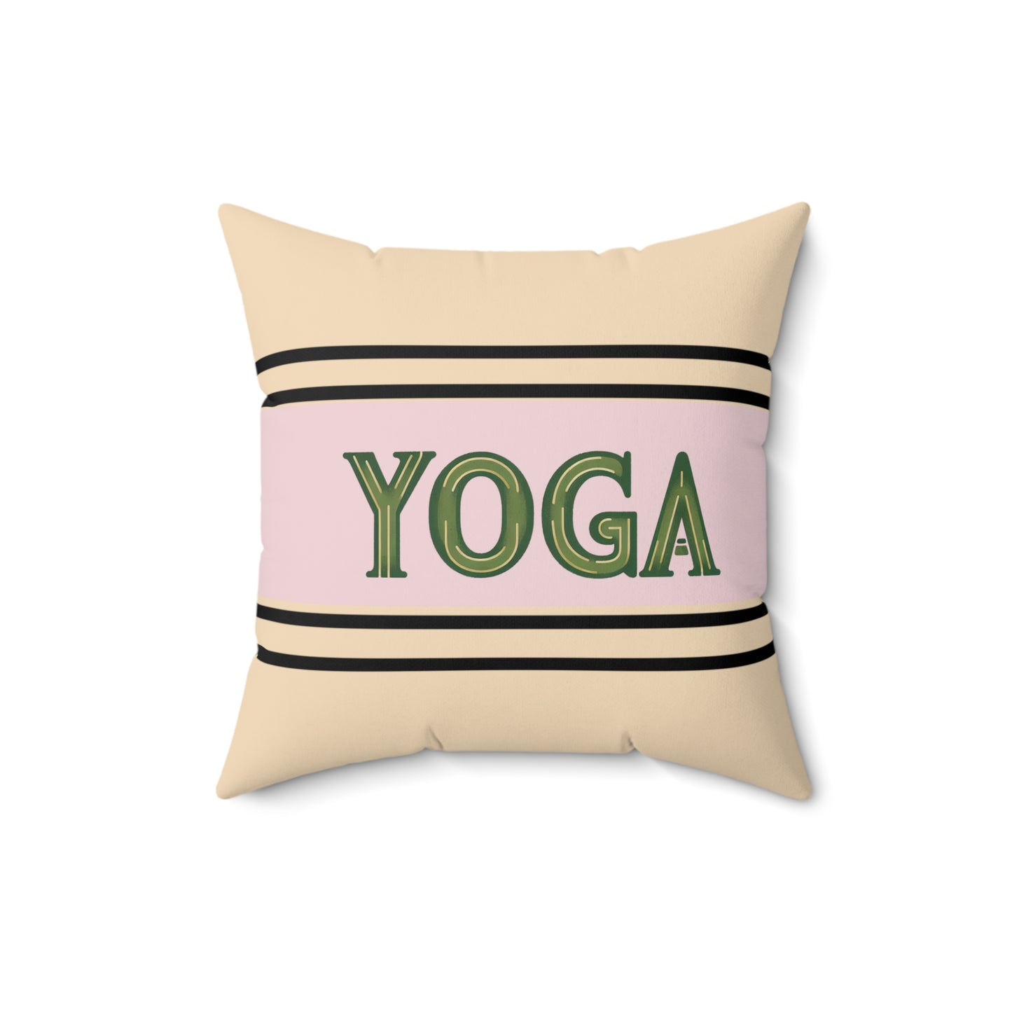 Yoga Inspired Square Pillow - Cozy Home Decor