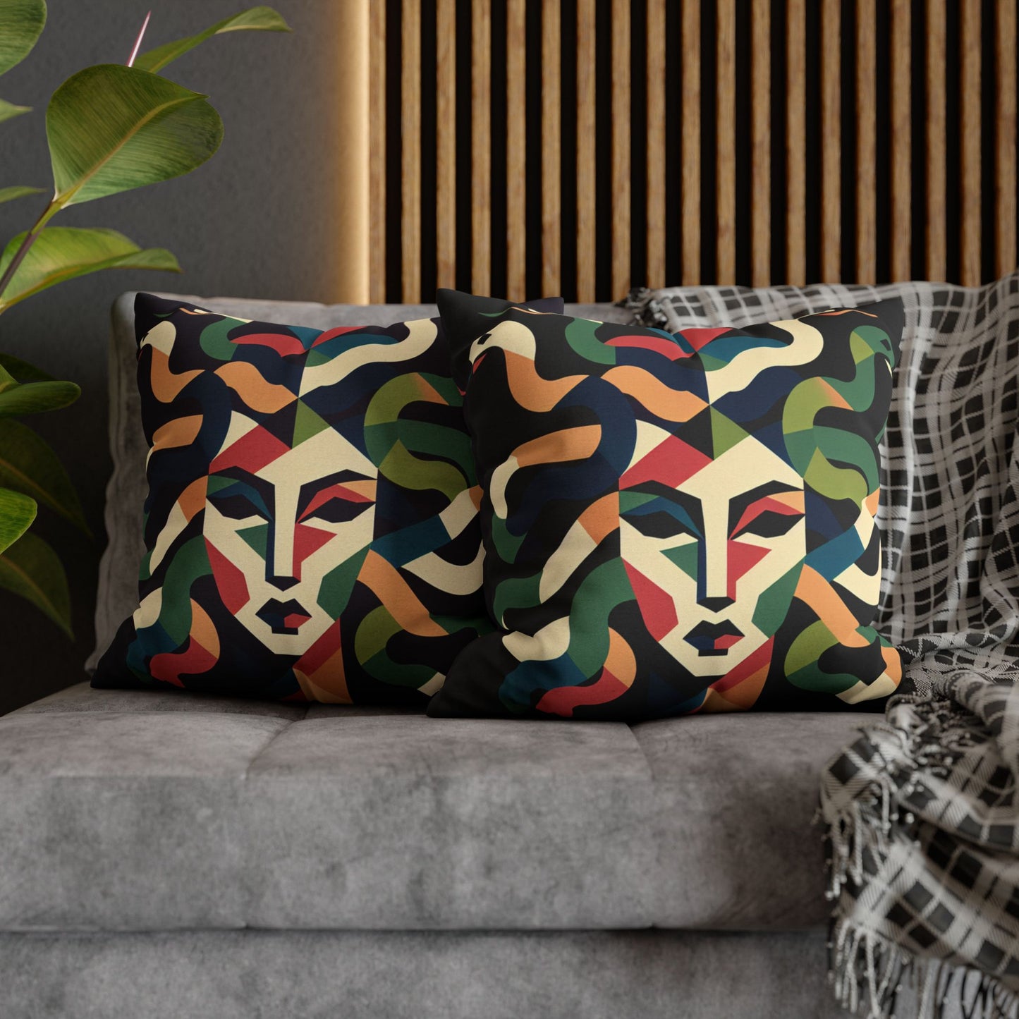 Spun Polyester Square Pillowcase