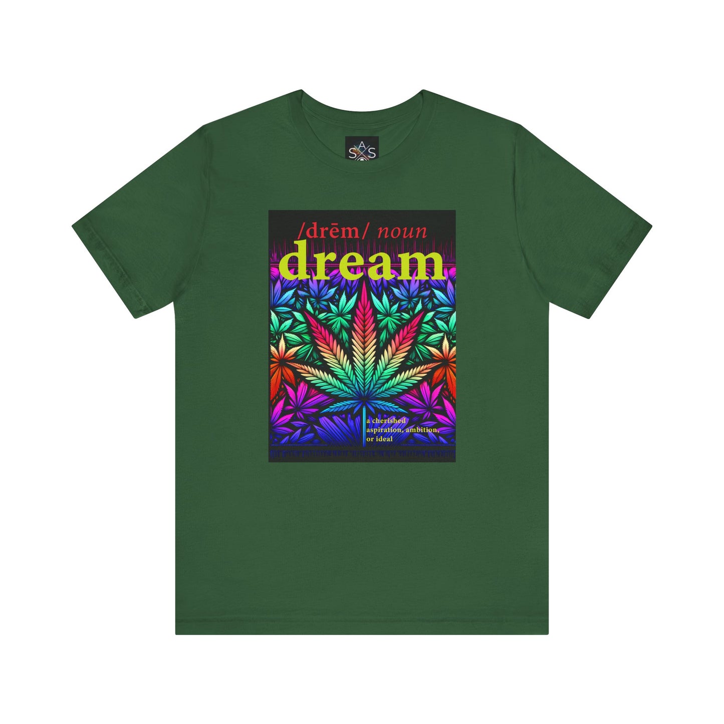 Dream Inspired Unisex Jersey Tee - Vibrant Cannabis Graphic T-Shirt