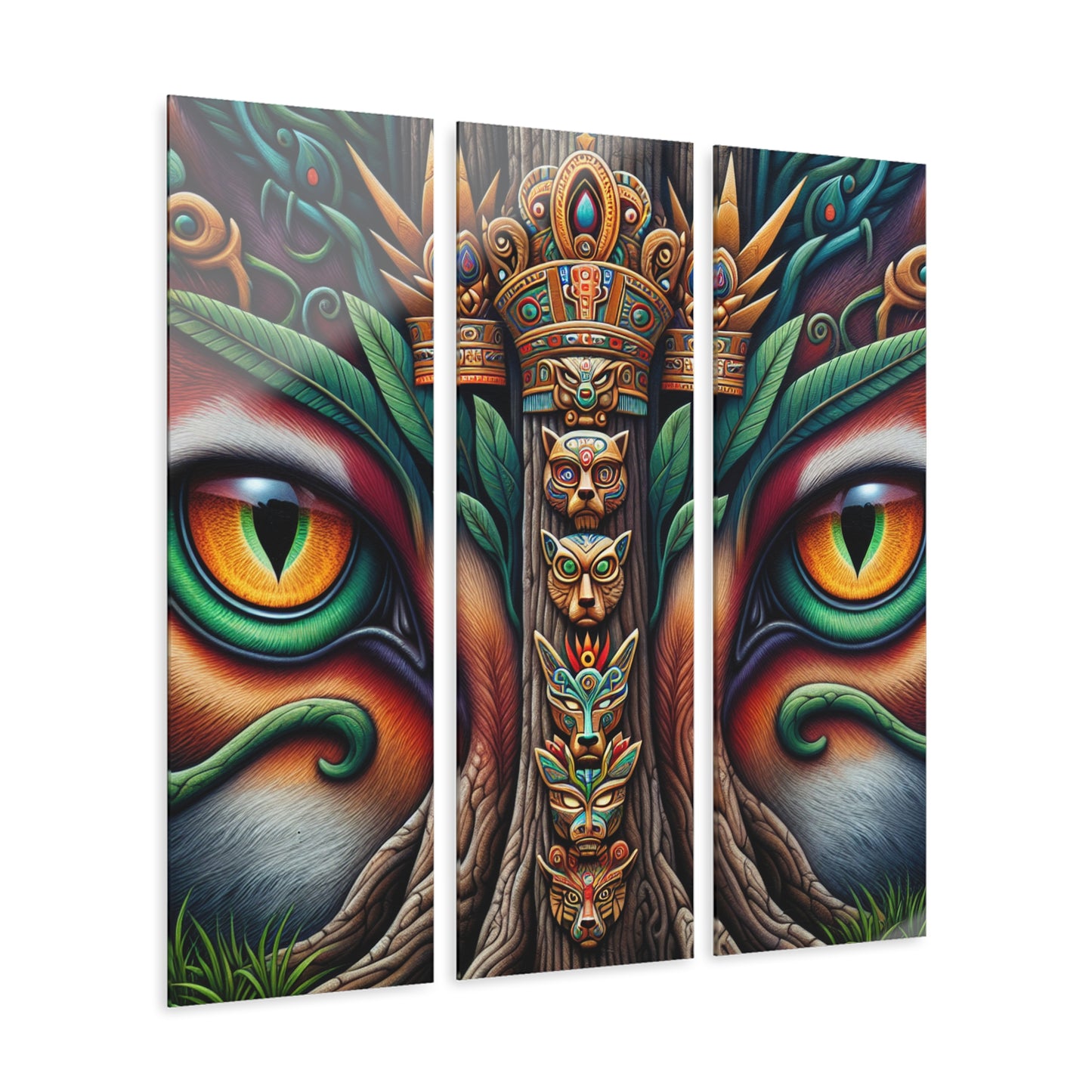 Trippy Aztec Acrylic Prints (Triptych)