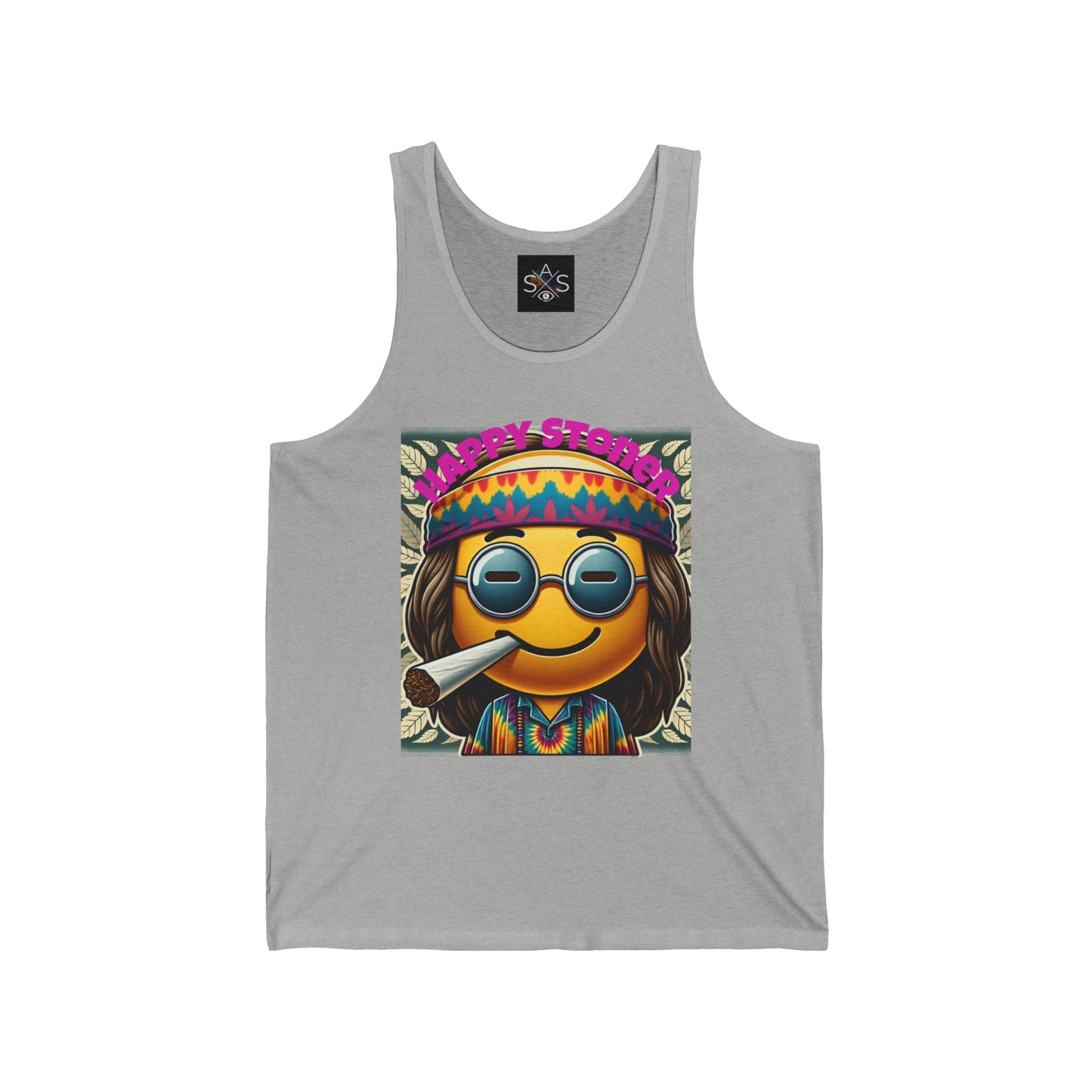 Happy Stoner Unisex Jersey Tank - Vibrant Festival Style Top
