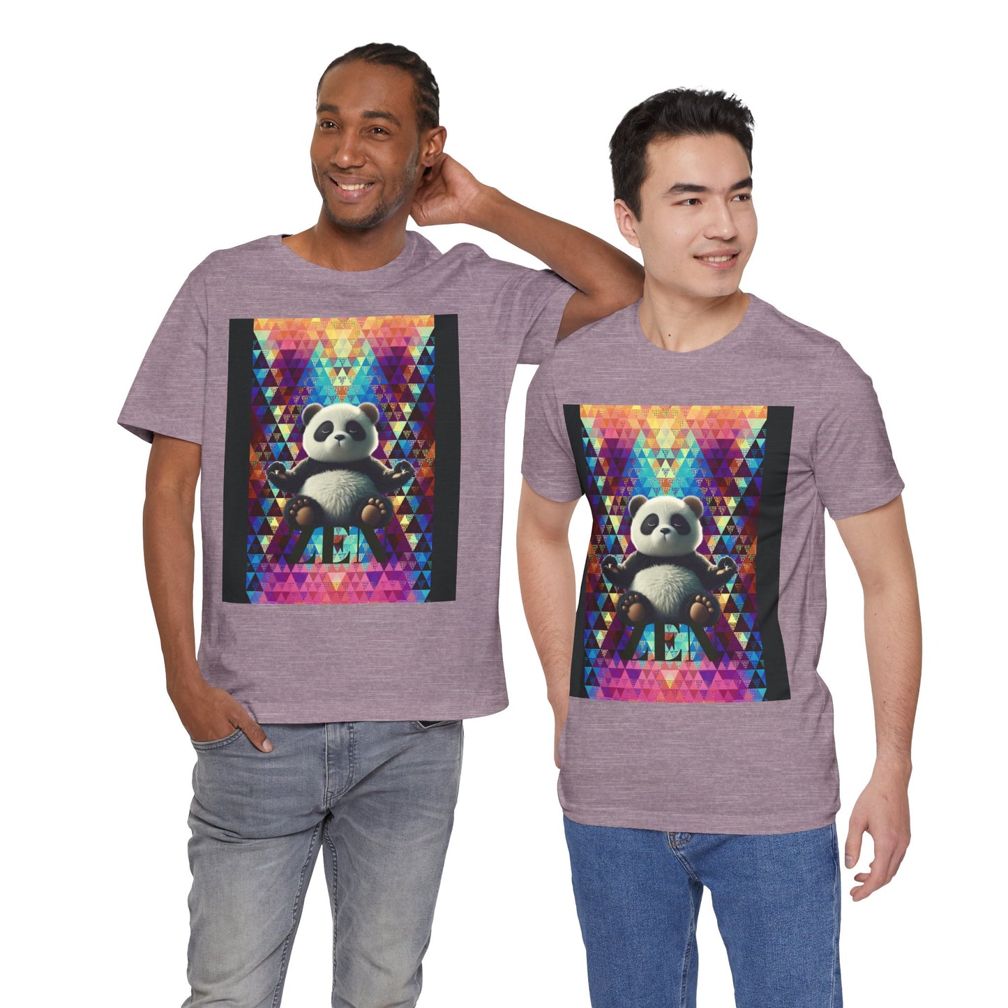 Colorful Panda Graphic Tee - Unisex Jersey Short Sleeve
