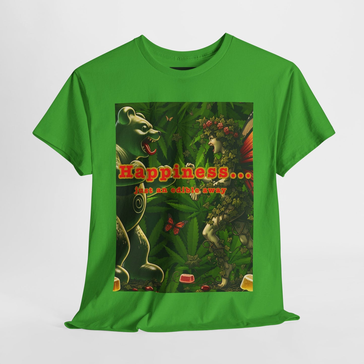 Happiness Jungle Unisex Heavy Cotton Tee, Graphic T-Shirt, Nature Lover Gift, Summer Wardrobe Essential, Unisex Casual Wear