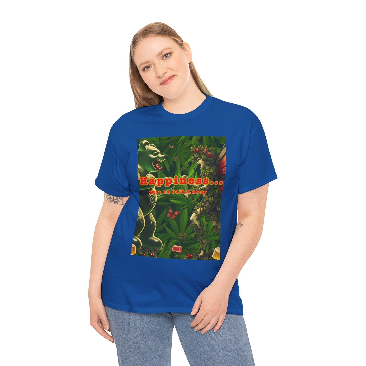 Happiness Jungle Unisex Heavy Cotton Tee, Graphic T-Shirt, Nature Lover Gift, Summer Wardrobe Essential, Unisex Casual Wear