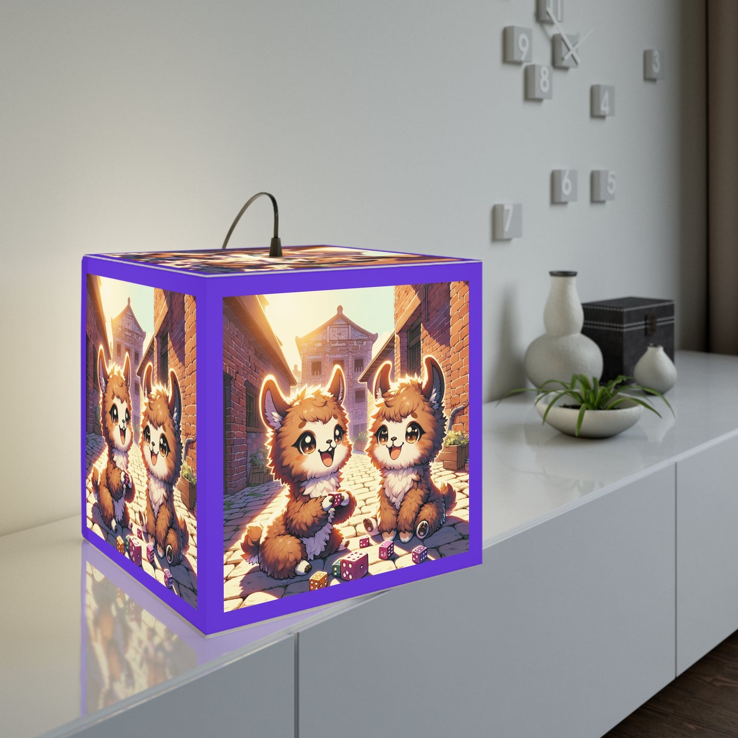 LED Dicey Llamas Light Cube Lamp