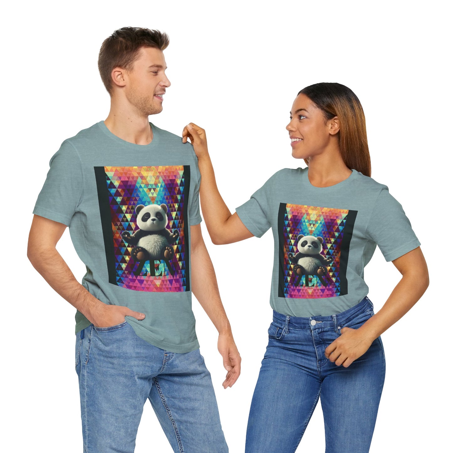 Colorful Panda Graphic Tee - Unisex Jersey Short Sleeve